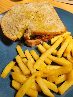 Oyster Mushroom Sandwich at Bosque Urbano in San Jose