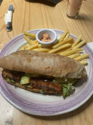 Delicious Tempeh sandwich   at Bosque Urbano in San Jose