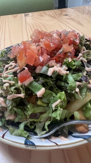 Loaded potatoes  at Bosque Urbano in San Jose