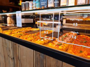 Pizza selection (not vegan) at VITO - SBB in Basel