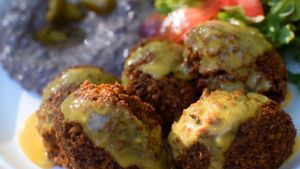 mexican falafel plate at Kikero Vegan Falafel World in Berlin