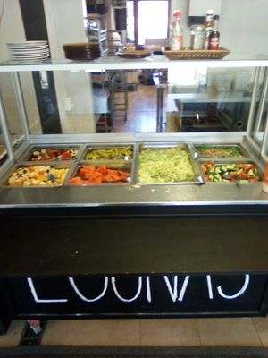 Salad buffet at La Dolce Vita in Joensuu