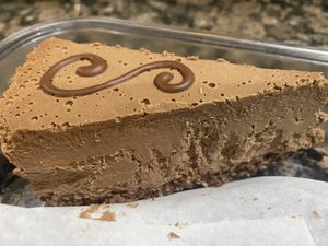 Vegan mocha cheesecake  at European Street Cafe in Jacksonville Beach