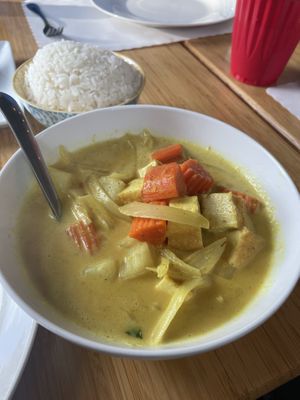 Yellow curry with tofu  at PDX Thai Dining in Portland