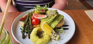 Avocado big brekky  at Cultivate & Co in Eumundi