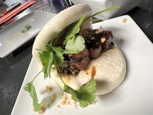 Bao bun  at Drunken Dumpling in Chico