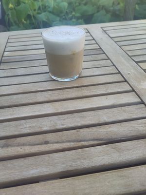 Tasty iced coffee at Dagger Coffee in Utrecht