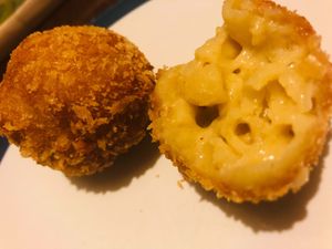 Truffle mac and cheese balls at 13th Element in Nottingham