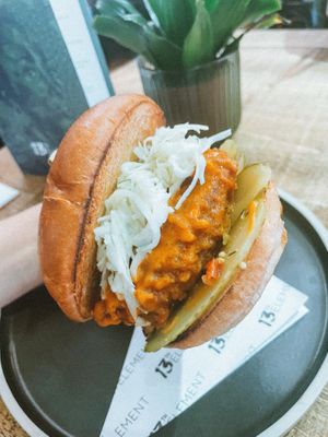 Buffalo burger  at 13th Element in Nottingham