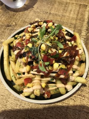 Jerk fries   at 13th Element in Nottingham