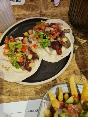 Jerk tacos at 13th Element in Nottingham