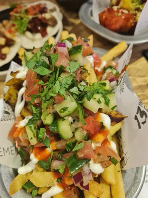 Shwarma loaded fries at 13th Element in Nottingham