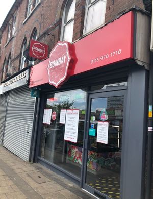 Shop, opposite Hyson Green Market tram stop at Bombay Sweet Centre in Nottingham