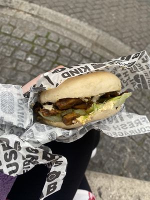 Vegan Shawarma bagel  at B Bagel in London