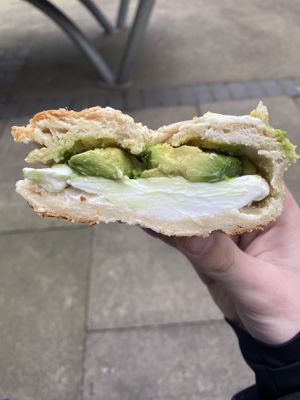 Vegan Cream Cheese and Avocado bagel  at B Bagel in London