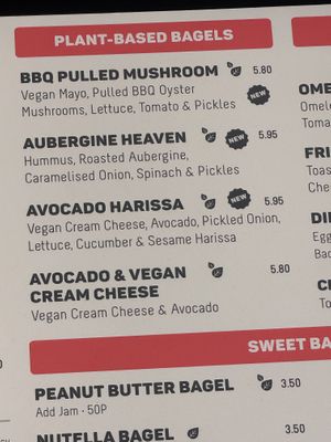 Menu   at B Bagel in London