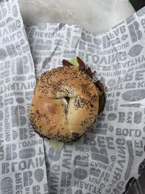 BBQ mushrooms   at B Bagel in London