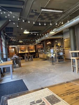 Indoor seating  at The Coffee Factory in Muskegon