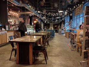 Cozy inside at The Coffee Factory in Muskegon