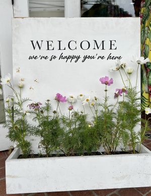 Welcome!  at Cafe Metropole in Santa Catalina Island