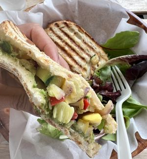 Veggie pressed sandwich  at Cafe Metropole in Santa Catalina Island