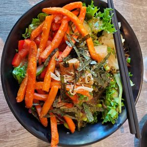 Tofu Poke Bowl at Samurai Bowl in Whistler