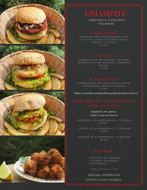 Their menu  at Omampitú in Florianopolis