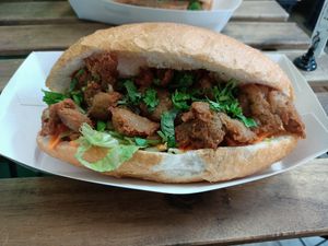 Crispy Chicken Bahn Mi at The Fat Carrot in West End