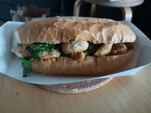 Satay Chicken Bahn Mi at The Fat Carrot in West End