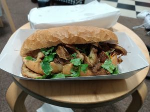 Vegan Duck Bahn Mi at The Fat Carrot in West End