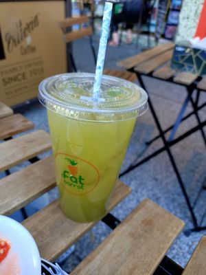 Sugar Cane Juice at The Fat Carrot in West End