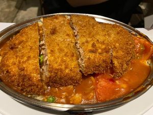 Baked Gillette Omnipork Chop Rice with Tomato Sauce 皇后焗吉列素豬扒飯 at Queen's Cafe in Kowloon