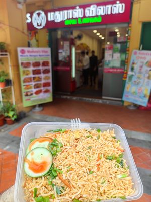 Fried Rice... One of the vegan Options they have. at Madura's Vilas in Central Singapore