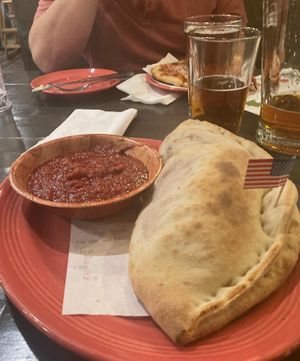 Vegan calzone!  at The Original Pizza Cookery in Thousand Oaks