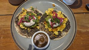 Breakfast tacos at Buena Onda Cafe in St Augustine