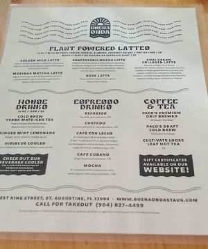   at Buena Onda Cafe in St Augustine