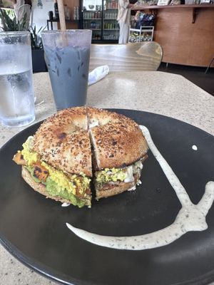 Breakfast bagel  at Buena Onda Cafe in St Augustine