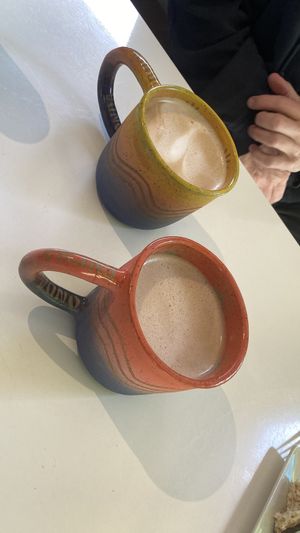 Chai latte and regular lattee  at Buena Onda Cafe in St Augustine