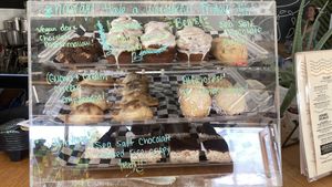 Pastry cabinett  at Buena Onda Cafe in St Augustine