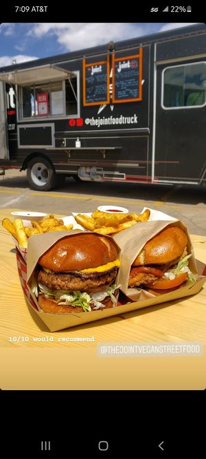 Burger and Chick'n at The Joint Vegan Street Food in Colorado Springs