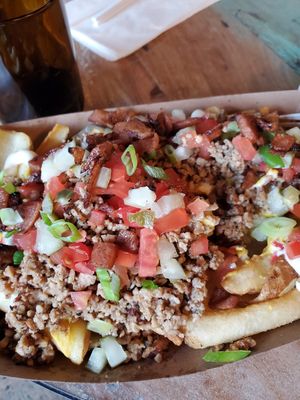 Bacon cheezeburger fries at The Joint Vegan Street Food in Colorado Springs