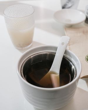 包湯或沙律同薏米水一杯 at Veggie Souffle 蔬芙 in Hong Kong Island