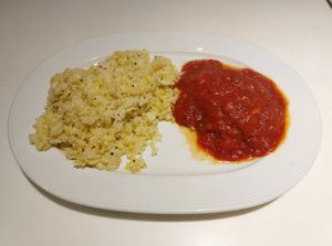 Ossobuco con risotto alla milanese 米蘭牛膝配番紅花椰菜花飯 at Veggie Souffle 蔬芙 in Hong Kong Island