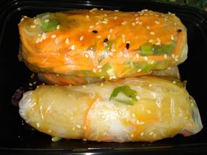 Rice spring rolls no shrimp add tofu at The Shack of Ellijay in Ellijay