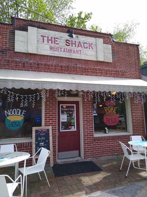 Outside of the restaurant at The Shack of Ellijay in Ellijay