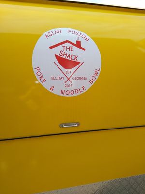 Sign on the food truck at The Shack of Ellijay in Ellijay