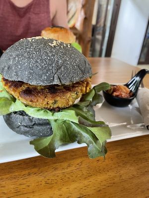 Vegan Burger  at Nang Sabai Cafe Artisan Bakery in Koh Samui