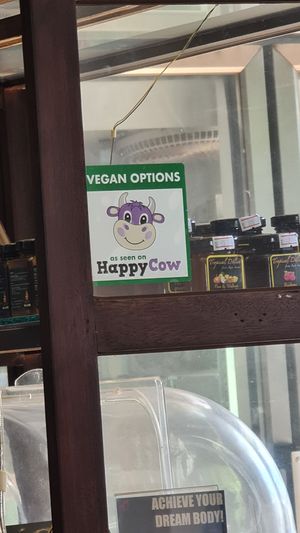 Separate vegan menu at Nang Sabai Cafe Artisan Bakery in Koh Samui