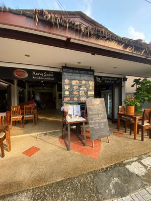 View from the outside. at Nang Sabai Cafe Artisan Bakery in Koh Samui