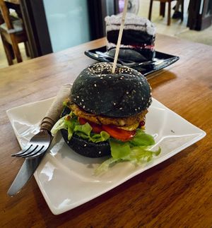 Vegan burger. The best vegan burger I've ever had in my life. at Nang Sabai Cafe Artisan Bakery in Koh Samui